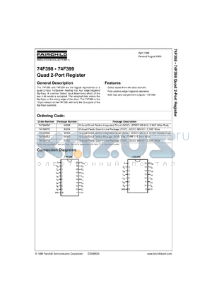 74F398SCX datasheet - Quad 2-Port Register