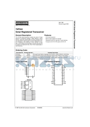 74F544SCX datasheet - Octal Registered Transceiver