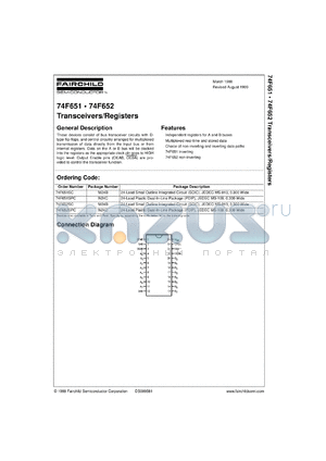 74F651SCX datasheet - Transceivers/Registers