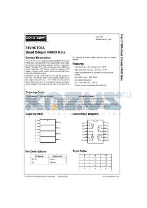 74VHCT74CW datasheet - Quad 2-Input NAND Gate