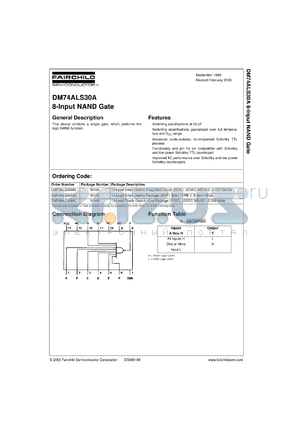 DM74ALS30AMX datasheet - 8 Input NAND Gates