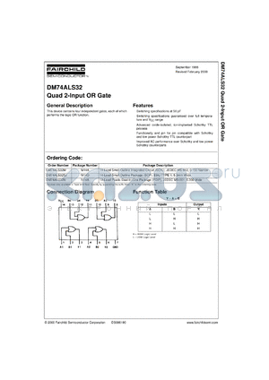 DM74ALS32SJX datasheet - Quad 2-Input OR Gate