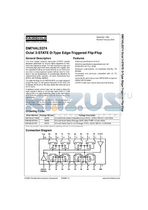 DM74ALS374ASJ datasheet - Octal 3-STATE D-Type-Edge-Triggered Flip-Flops