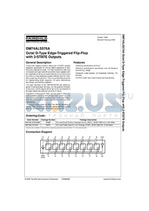 DM74ALS576AWMX datasheet - Octal D-Type Edge-Triggered Flip-Flops with 3-STATE Outputs