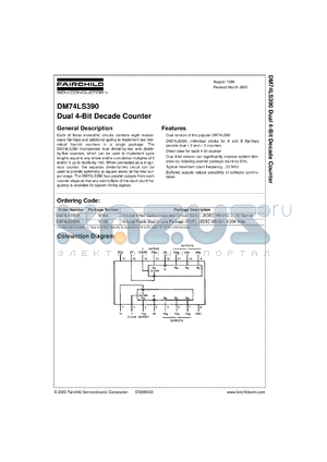 DM74LS390MX datasheet - Dual 4-Bit Decade Counter