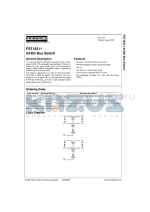 FST16211CW datasheet - 24-Bit Bus Switch