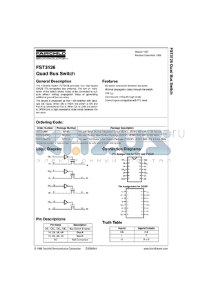 FST3126MTCX datasheet - Quad Bus Switch