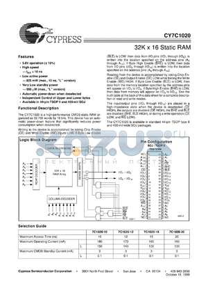 CY7C4421-25JCT datasheet - 64X9 SYNCHRONOUS FIFO