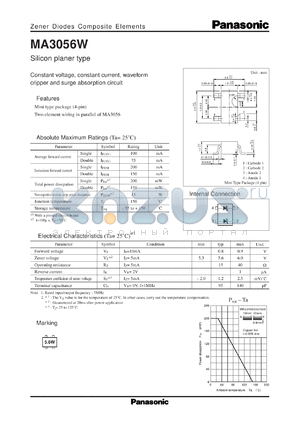 MAZ3056X datasheet - Silicon planer type zener diode