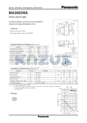 MAZ3062D datasheet - Silicon planer type zener diode