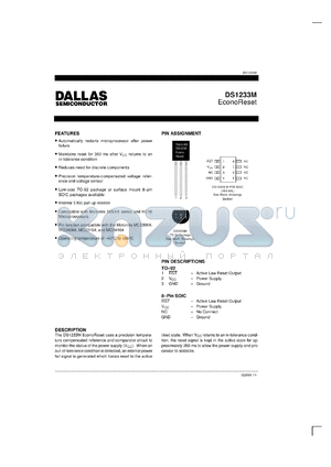 DS1233MS-5 datasheet - EconoReset