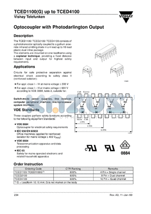 TCED2100G datasheet - Opto isolator for safety application