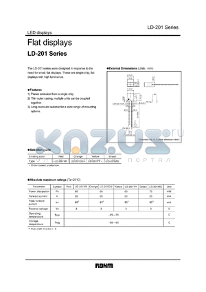 LD-201VR datasheet - Flat display