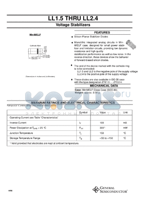 LL1.5 datasheet - Voltage Stabilizer