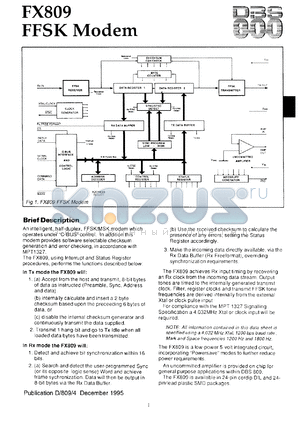 FX809LS datasheet - FFSK modem