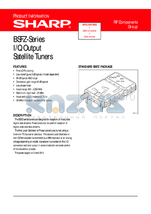 BSFZ68G61 datasheet - I/Q output satellite tuner