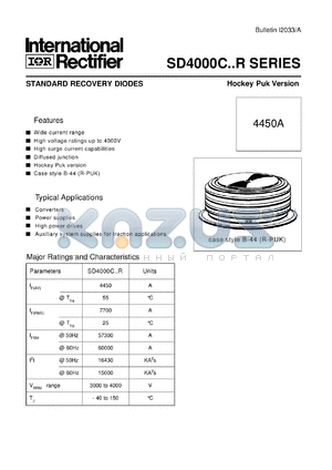 SD400OC30R datasheet - Standard recovery diode