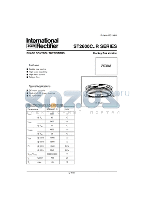 ST2600C28R3 datasheet - Phase control thyristor