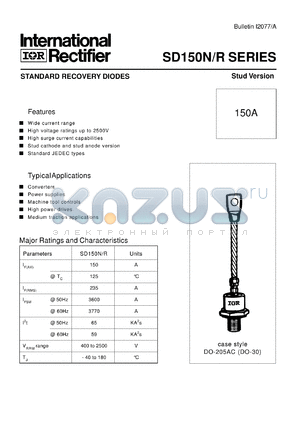 SD150R14MBC datasheet - Standard recovery diode