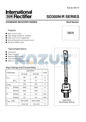 SD300R04PC datasheet - Standard recovery diode