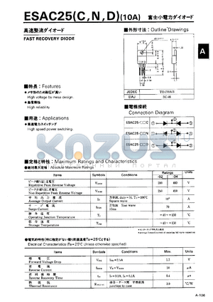 ESAC25-C datasheet - Fast recovery diode