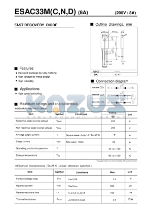 ESAC33M-C datasheet - Fast recovery diode