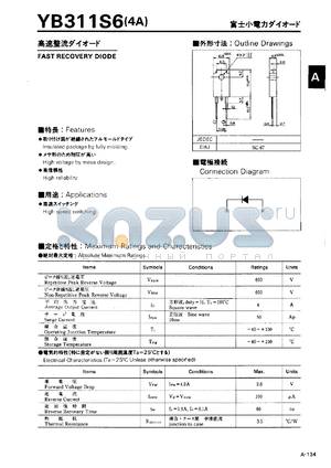 YB311S6 datasheet - Fast recovery diode