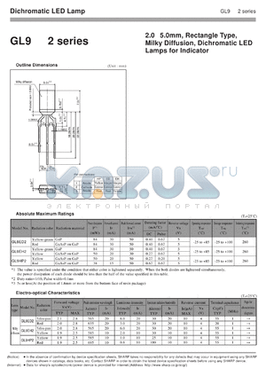 GL9HP4 datasheet - Dichromatic LED lamp