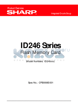 ID246SXX datasheet - Flash memory card