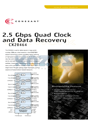 CX20464 datasheet - 2.5 gbps quad clock