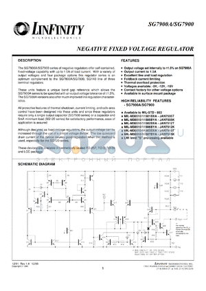 SG7905.2AT datasheet - Negative Fixed Linear Voltage Regulators