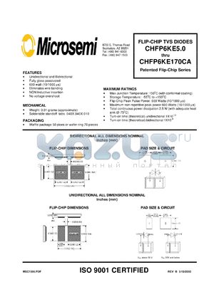CHFP6KE14CA datasheet - Transient Voltage Suppressor