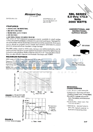 SMLG100CA datasheet - Transient Voltage Suppressor