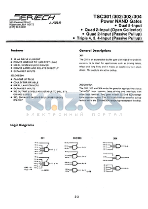 TC304AL/CL datasheet - High Noise Immunity Logic