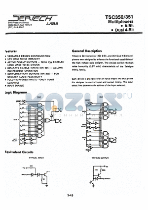 TC350AL/CL datasheet - High Noise Immunity Logic