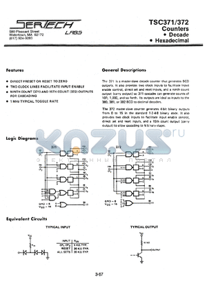 TC371AL/CL datasheet - High Noise Immunity Logic