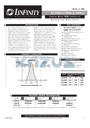 UC3843ADM datasheet - Current Mode PWMs