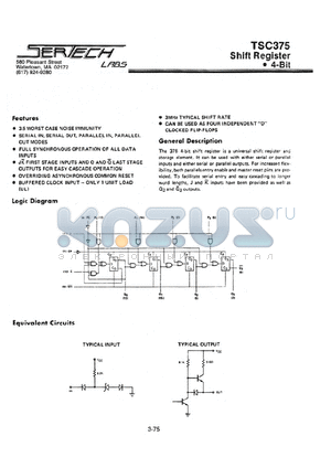 TC375AL/CL datasheet - High Noise Immunity Logic