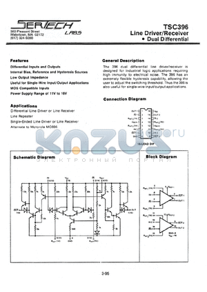 TC396AL/CL datasheet - High Noise Immunity Logic