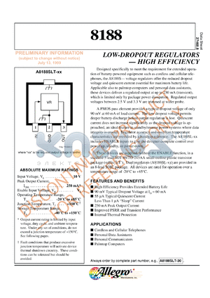 A8188SLT-25 datasheet - Low-dropout regulator