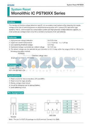 PST9012N datasheet - System reset