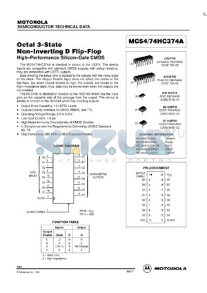 MC74HC375ADT datasheet - Octal 3-state non-inverting D flip-flop