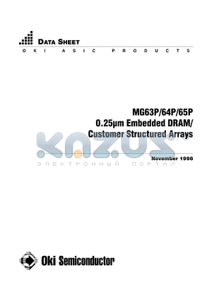 MG65PB02 datasheet - 0.25mm embedded DRAM/Customer Structured Array