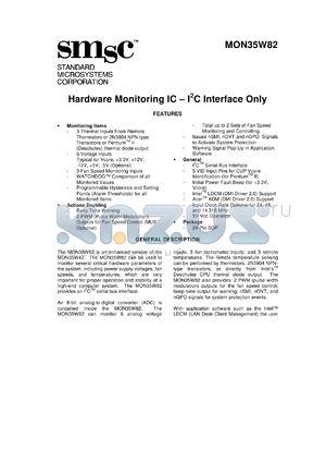 MON35W82 datasheet - Hardware monitoring IC