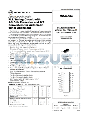 MC44864M datasheet - PLL tuning circuit