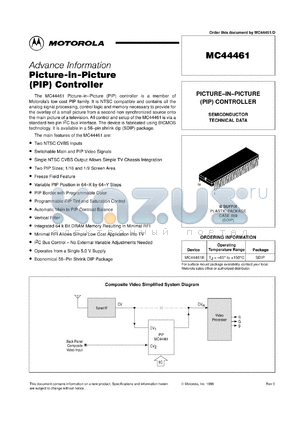 MC44461B datasheet - Picture-in-picture controller