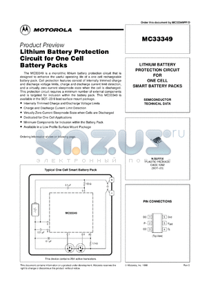 MC33349N-9 datasheet - Lithium battery protection circuit