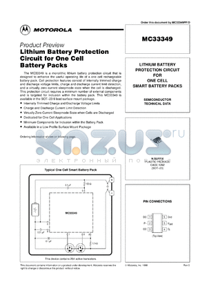 MC33349N-5 datasheet - Lithium battery protection circuit