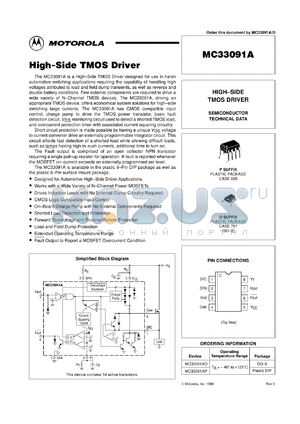 MC33091AP datasheet - High-side TMOS driver