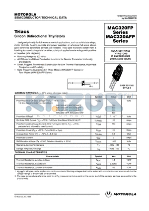 MAC320-4FP datasheet - Triac